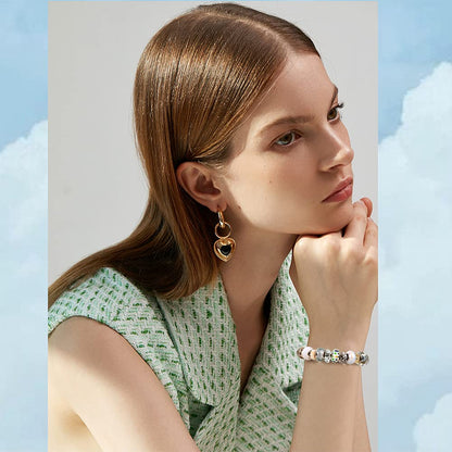 Assortment European Large Hole Beads Spacer Beads Rhinestone Craft Beads for DIY Charms Bracelet Jewelry Making (Rainbow)