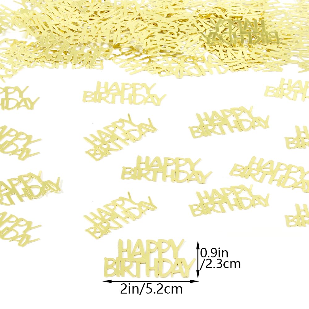 Gold Happy Birthday Confetti Birthday Party Decorations Baby/Adult Birthday Table Scatter Party Supplies 100PC