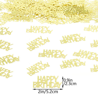 Gold Happy Birthday Confetti Birthday Party Decorations Baby/Adult Birthday Table Scatter Party Supplies 100PC