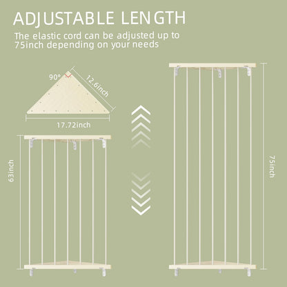 Corner Stuffed Animal Storage Net - Stuffed Animals Holder with Light - Plush Toy Organizer Hanging Stuffed Animal Hammock with Adjustable Length for Kids Room Playroom Bedroom Nursery Decor