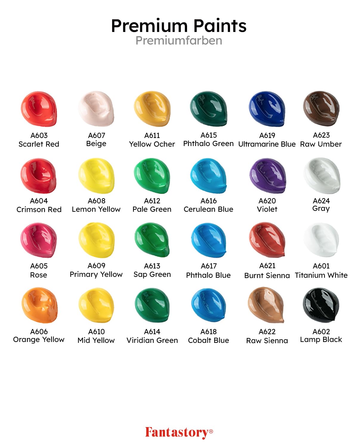 Acrylic Paint Set, 24 x 60 ml with 12 Brushes; Christmas Acrylic Paint, Waterproof; For Artwork & DIY Projects on Canvas, Wood, Glass, Clay, Fabric, Ceramic, Paper, Canvas