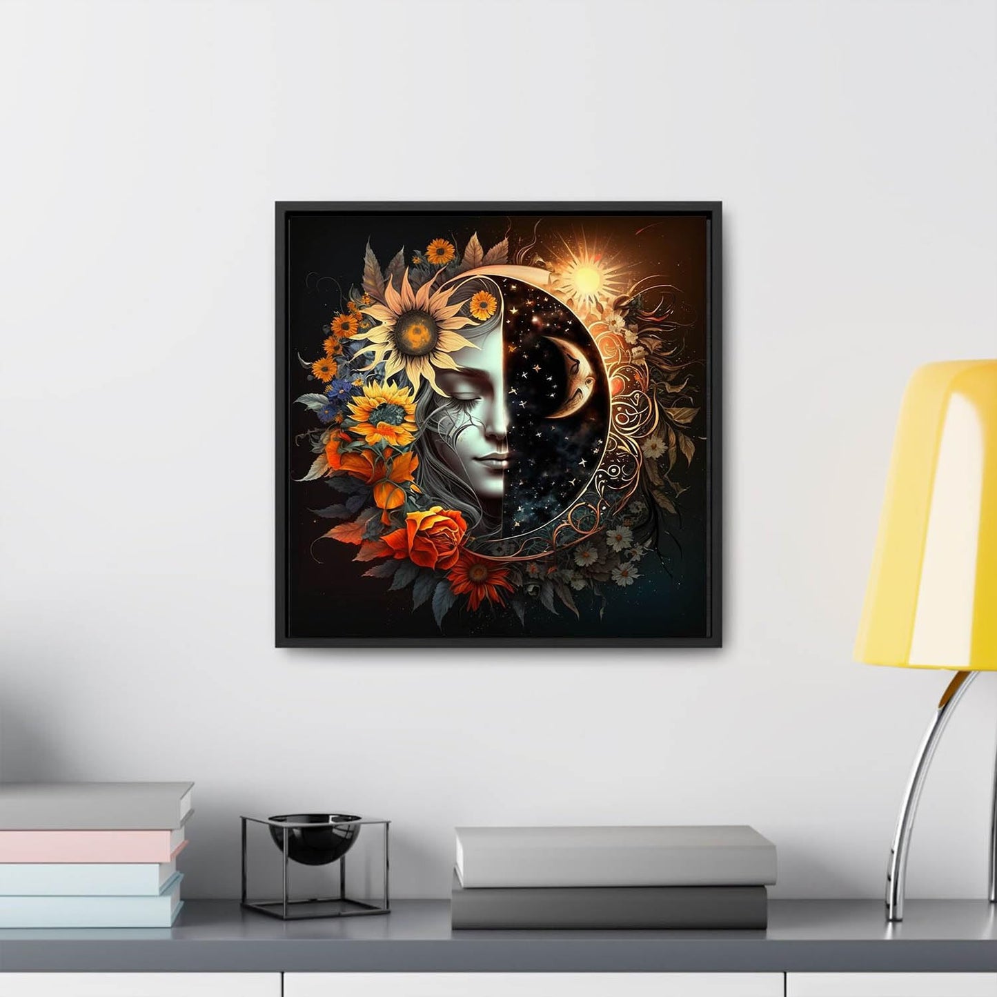 Cross Stitch Kit for Adults - Sun and Moon 11CT Preprinted Easy Pattern Needlepoint Kit