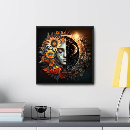 Cross Stitch Kit for Adults - Sun and Moon 11CT Preprinted Easy Pattern Needlepoint Kit