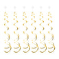 30 Pieces Gold Hanging Swirl Decorations Plastic Streamer Party Swirl Spiral Decorations for Ceiling, Wedding Baby Shower Birthday Party Supply