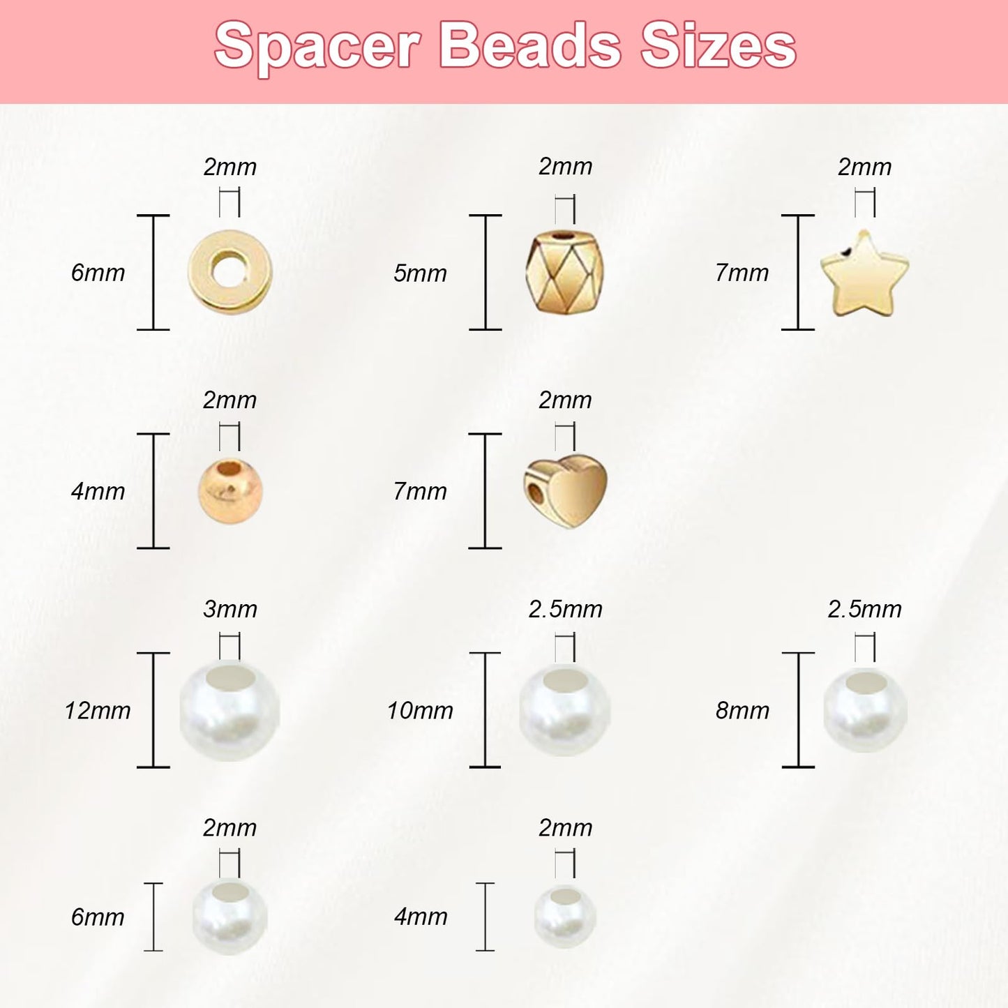 750Pcs Beads for Bracelets Making Kit DIY Pearl Beads for Jewelry Making Kit for Adults Charms for Bracelets String Crystal Beads for Bracelets Making Kit Jewelry Making Supplies