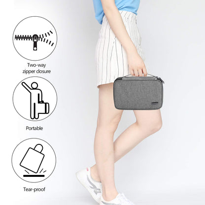 Sewing Accessories Organizer, Double-Layer Sewing Supplies Organizer for Needles, Scissors, Measuring Tape, Thread and Other Sewing Tools (NO Accessories Included), Gray