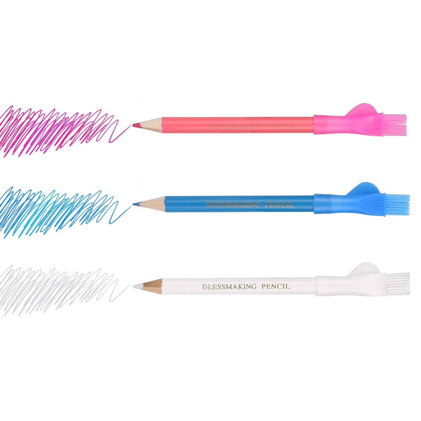 Tailors Chalk & Fabric Markers for Quilting - 10PCS Tailor's Chalk, 4PCS Heat Erasable Pens with 4 Refills, 3 PCS Sewing Fabric Pencils