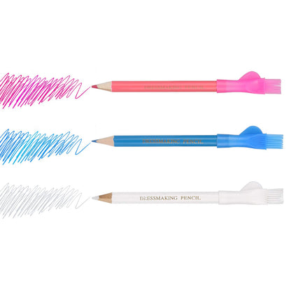 Tailors Chalk & Fabric Markers for Quilting - 10PCS Tailor's Chalk, 4PCS Heat Erasable Pens with 4 Refills, 3 PCS Sewing Fabric Pencils