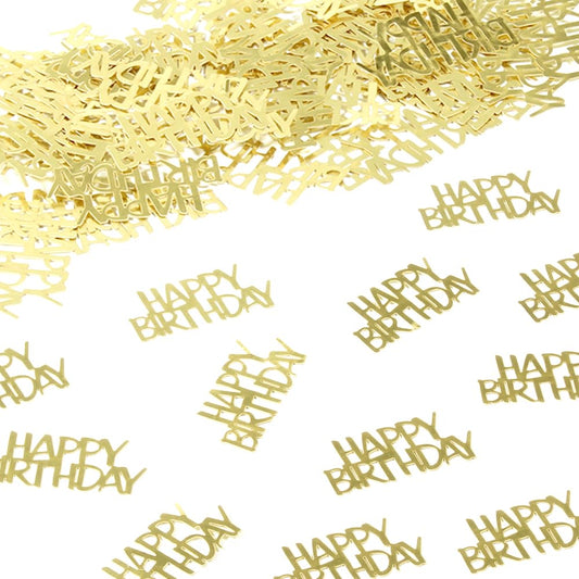 Gold Happy Birthday Confetti Birthday Party Decorations Baby/Adult Birthday Table Scatter Party Supplies 100PC