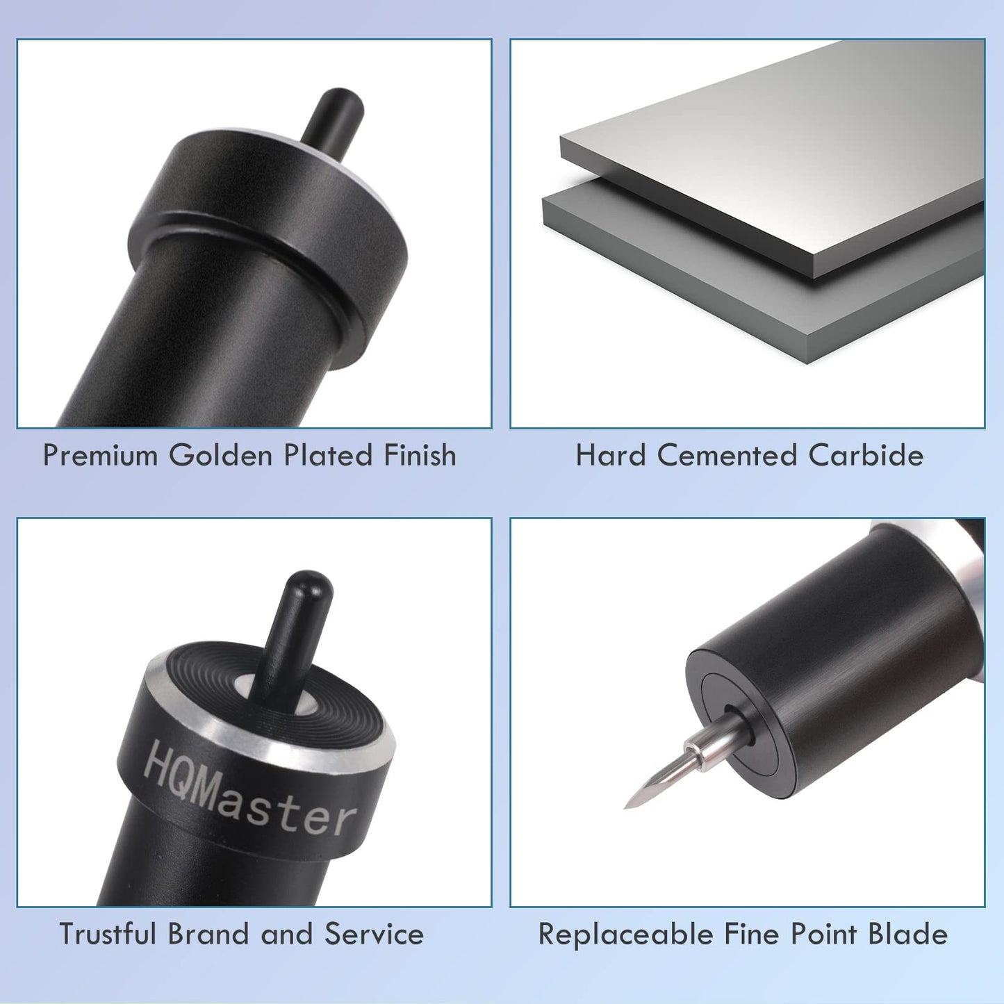 Deep Cut Blade and Holder Compatible with Explore 3/Air 2/Air/One/Maker 3/Maker Cutting Machine Replacement Blades for Glitter Vinyl, Cardstock, Adhesive Foil, Vellum