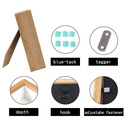 Small Shadow Box 4x6 Picture Frame with Real Glass Deep Wood Memory Box Display case for Flowers,Ticket,Memorabilia,Keepsake,Medal,Art and Photos,Burlywood