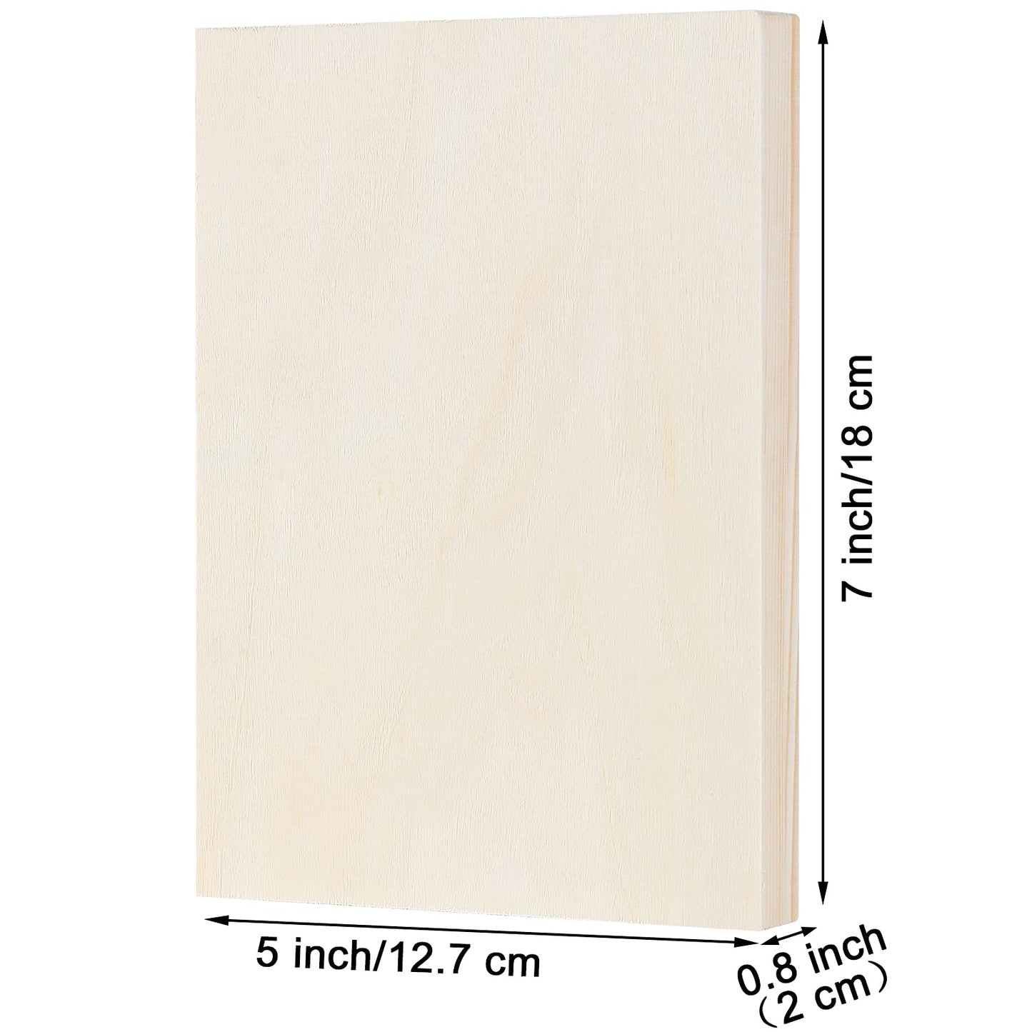 8 Pack Wood Panels 5 x 7 inch Wooden Canvas Board Unfinished Wooden Panel Boards for Painting, Arts, Pouring Use with Oils, Acrylics