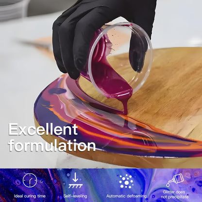 Epoxy Resin 17OZ, Crystal Clear Epoxy Resin Kit, Not Yellowing, Bubble Free, Self-Leveling, Coating & Casting for Jewelry Making, DIY Art Crafts, Molds, Beginners, Starter Kit (8.5OZ x 2)