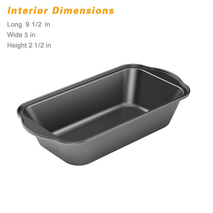 3 Pack Nonstick Carbon Steel Baking Bread Pan, Large Loaf Pan, 9 1/2" x 5"