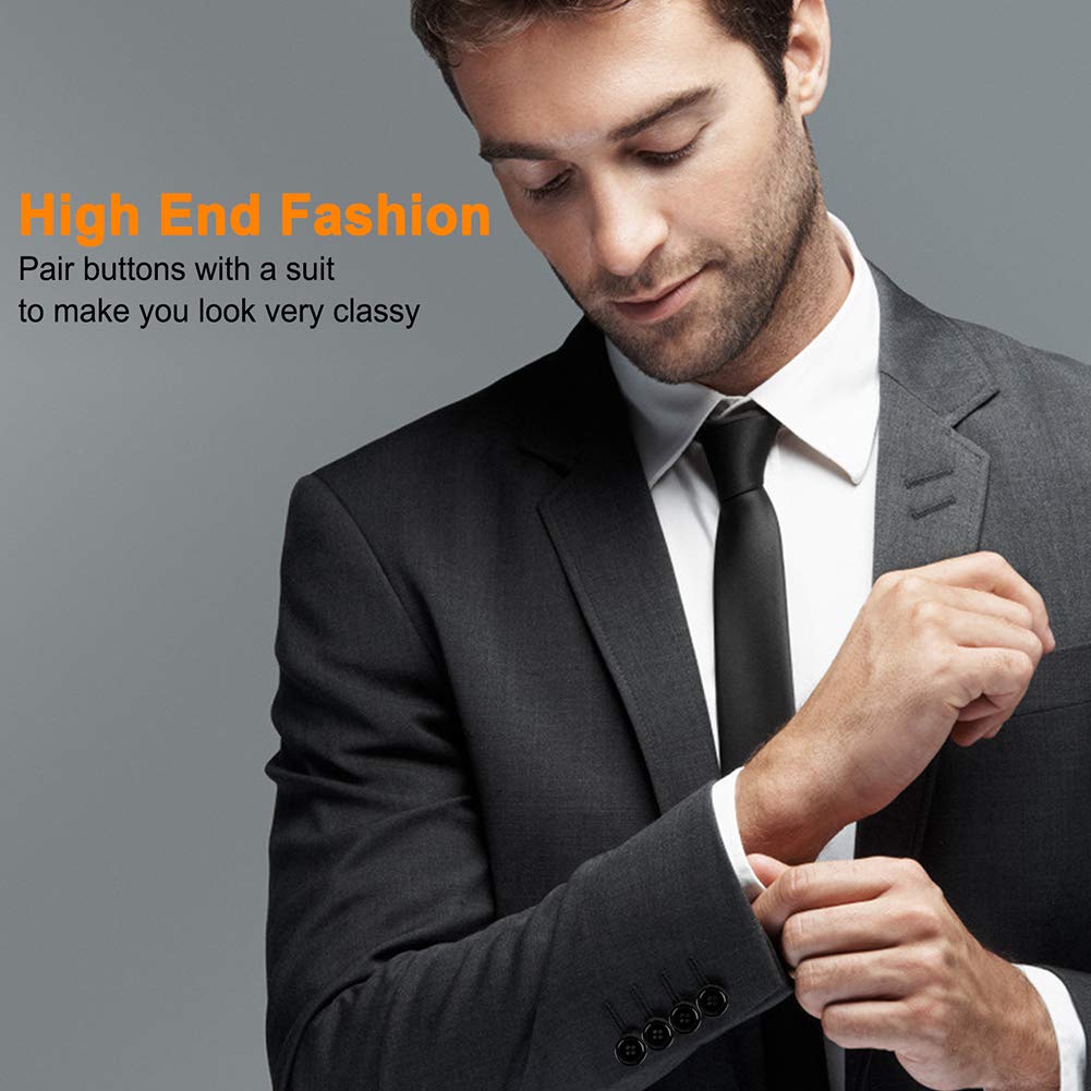 Mixed Sewing Buttons 160Pcs, Round Black 4-Hole Craft Buttons, 5 Sizes White Resin Button, with Separate Compartment Storage Box, Suitable for Sewing, Craft Projects and Holiday Decoration