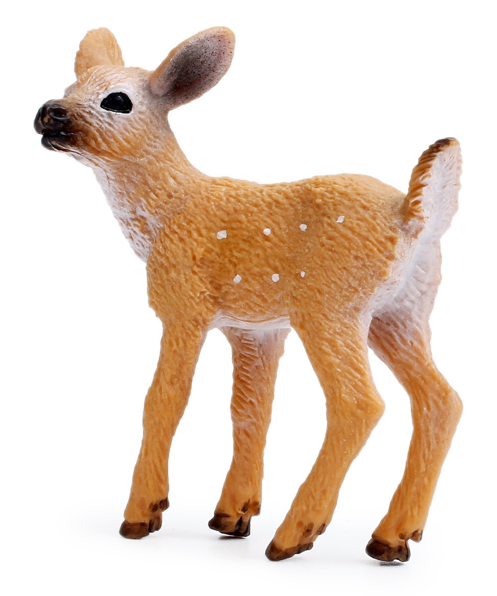 12Pcs Deer Figurines Cake Toppers, Deer Toys Figure, Small Woodland Animals Set of 12 Fawn