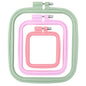 Square Embroidery Hoops, Cross Stitch Hoop and ABS Plastic Embroidery Hoops for Sewing, Needlework, Cross Stitch, Embroidery Projects (3PCS-3", 4.3", 6.5")