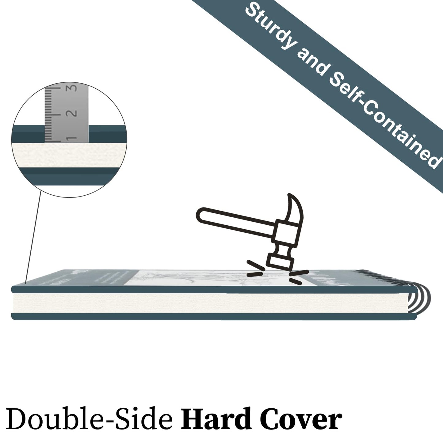 5.5" x 8.5" Sketchbook Set, Top Spiral Bound Sketch Pad, 2 Packs 100 Sheets Each (68lb/100gsm), Acid Free Art Sketch Book Artistic Drawing Painting Writing Paper for Beginners Artists