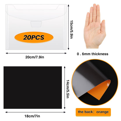 40 PCS Stamp and Die Storage Bag and Rubber Magnetic Sheets,die Storage Set for Storage Die Cutting, DIY Scrapbooking