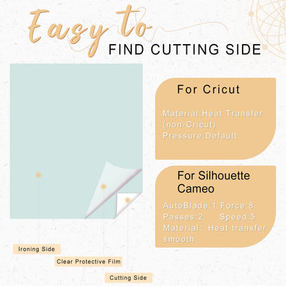 Boho Color Heat Transfer Vinyl - 18 Sheets 12 X10 Inche Neutral Tone Brown HTV Vinyl Aqua Iron On Vinyl Beige/Brown/Tan/Light Lilac HTV for T-Shirts Compatible with Silhoutte Cameo