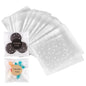 200PACK Self Sealing Cellophane Bags Clear Cookie Bags for Gift Giving Treat bag for Packaging Cookies, Candy, Gifts (White Polka Dot, 4x4Inches)