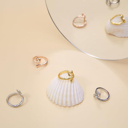 6 Pcs Crochet Rings for Finger Adjustable Crochet Knitting Loop Accessories Metal Yarn Guide Finger Holder Rings, Knitting & Crochet Supplies for DIY Crafts, 4 Colors