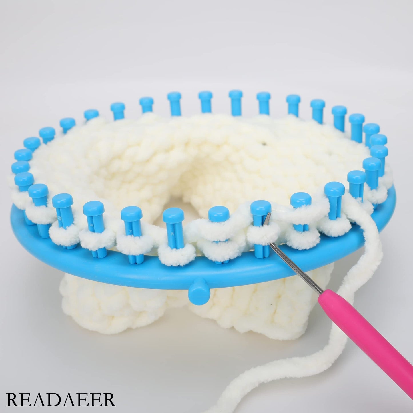 Round Knitting Looms Set Craft Kit Tool with Hook Needle and Pompom Maker