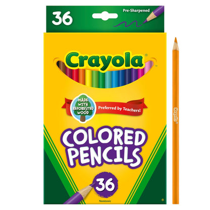 Colored Pencils (36ct), Kids Pencils Set, Arts & Crafts Supplies, Coloring Book Pencils, Gifts for Kids & Toddlers, Ages 3+