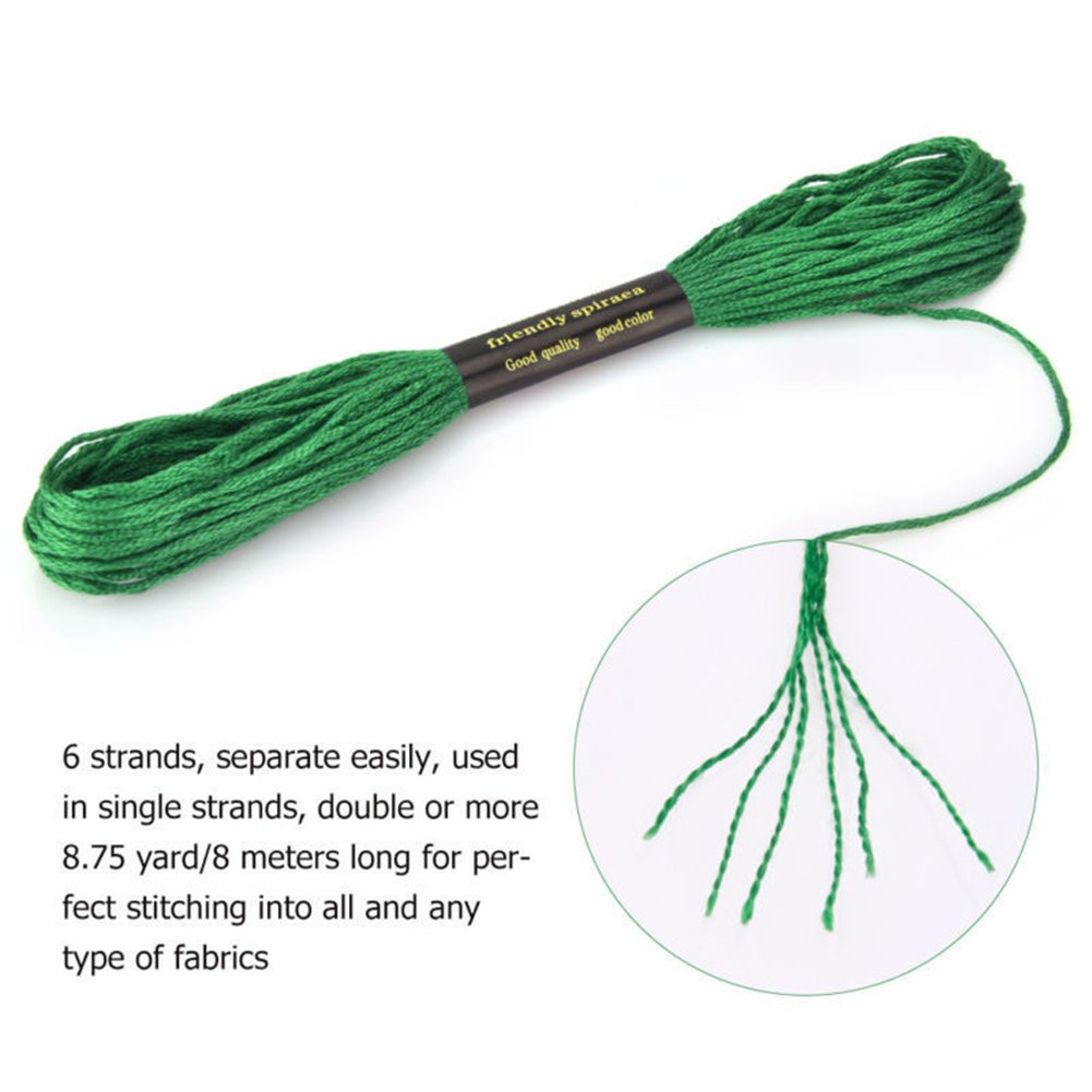 Embroidery Floss Friendship Bracelet String Cross Stitch Threads with DMC Color Numbers, 6 Strands 8.75 Yard (200 skeins)