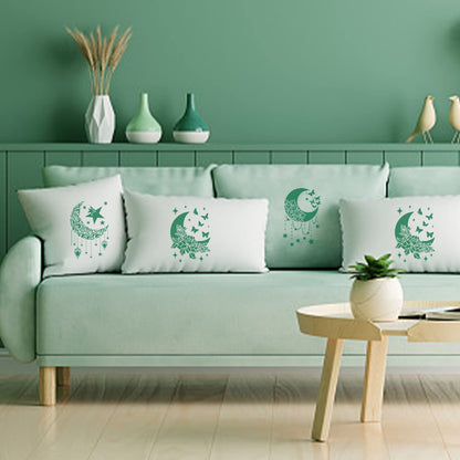 9PCS/Set Sun Moon Wall Stencils for Painting 12x8 Mandala Tile Stencil Large Flower Star Concrete Floor Stencils Reusable Drawing Template for Painting Wood Canvas Furniture Patio Home Decor