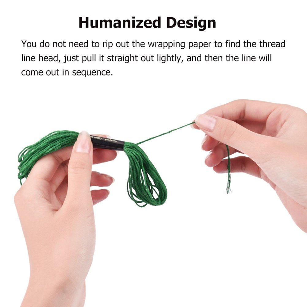 Embroidery Floss Friendship Bracelet String Cross Stitch Threads with DMC Color Numbers, 6 Strands 8.75 Yard (200 skeins)