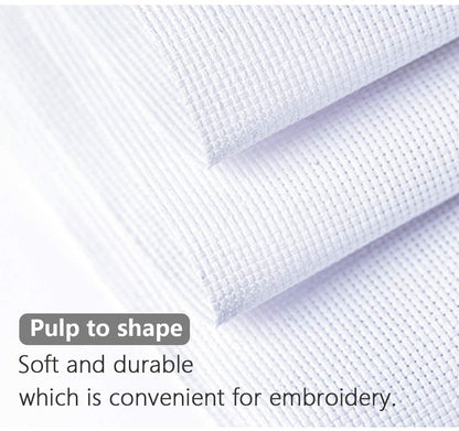 Cross Stitch Aida Fabric 14 Count, 59 by 39 Inch Large Size, Classic Reserve Cross Stitch Aida Cloth for Home DIY Embroidery Decoration