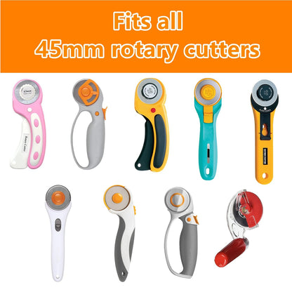 TOOLS Titanium Coated 45mm Rotary Cutter Blades 15 Pack Fits Olfa, Fiskars, Replacement Rotary Blade for Arts Crafts Quilting Scrapbooking Sewing, Sharp and Durable