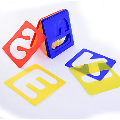 26 Pieces Alphabet Stencils Set Plastic Letter Stencils for Painting Learning, DIY Craft Decoration (3 x 3 Inches)