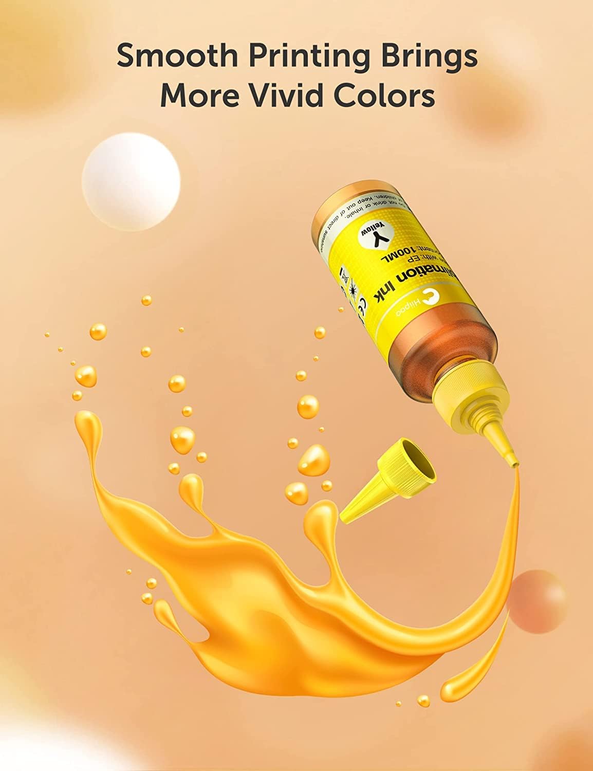 500ML Sublimation Ink Refill for ET2400 ET-2720 ET-2760 ET-2800 ET-2803 ET-2850 ET-4800 ET-15000 ET-3760 Inkjet Printer Heat Press Transfer on Mugs T-Shirts Pillows (Upgrade Version)