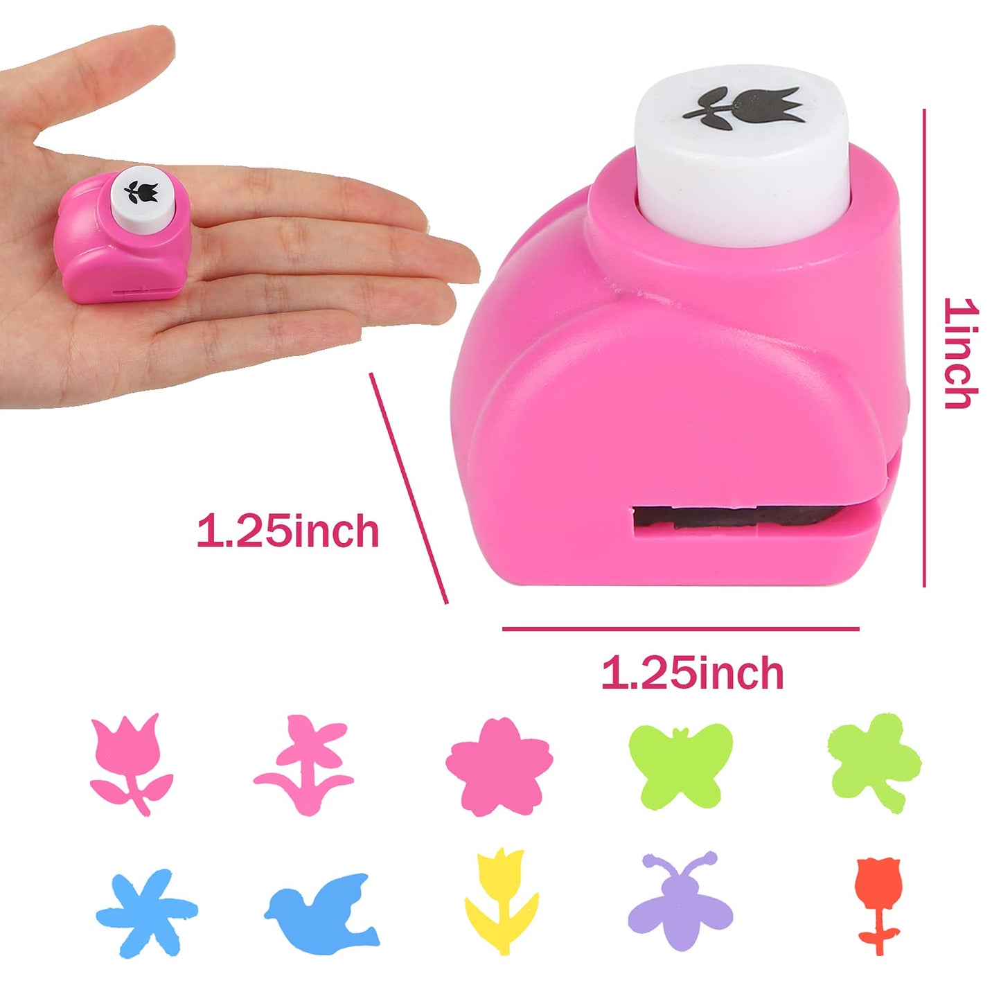 10-Piece Flower Shaped Craft Hole Punch Set for DIY Crafting, Scrapbooking, Greeting Cards, Photo Albums, and Festival Paper Projects