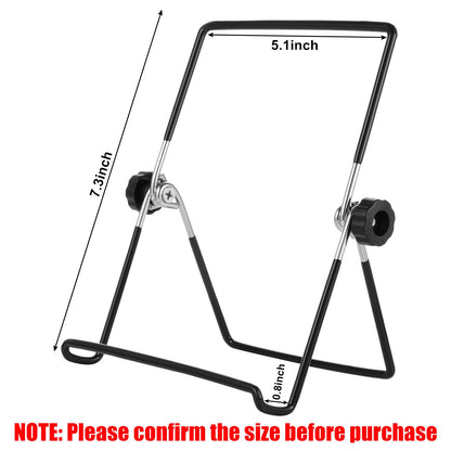 3 Pack Plate Stand Easel Picture Frame Stand Adjustable Foldable Tablet Iron Display Holder for Displaying Photos, Plates, Cookbooks(Black)