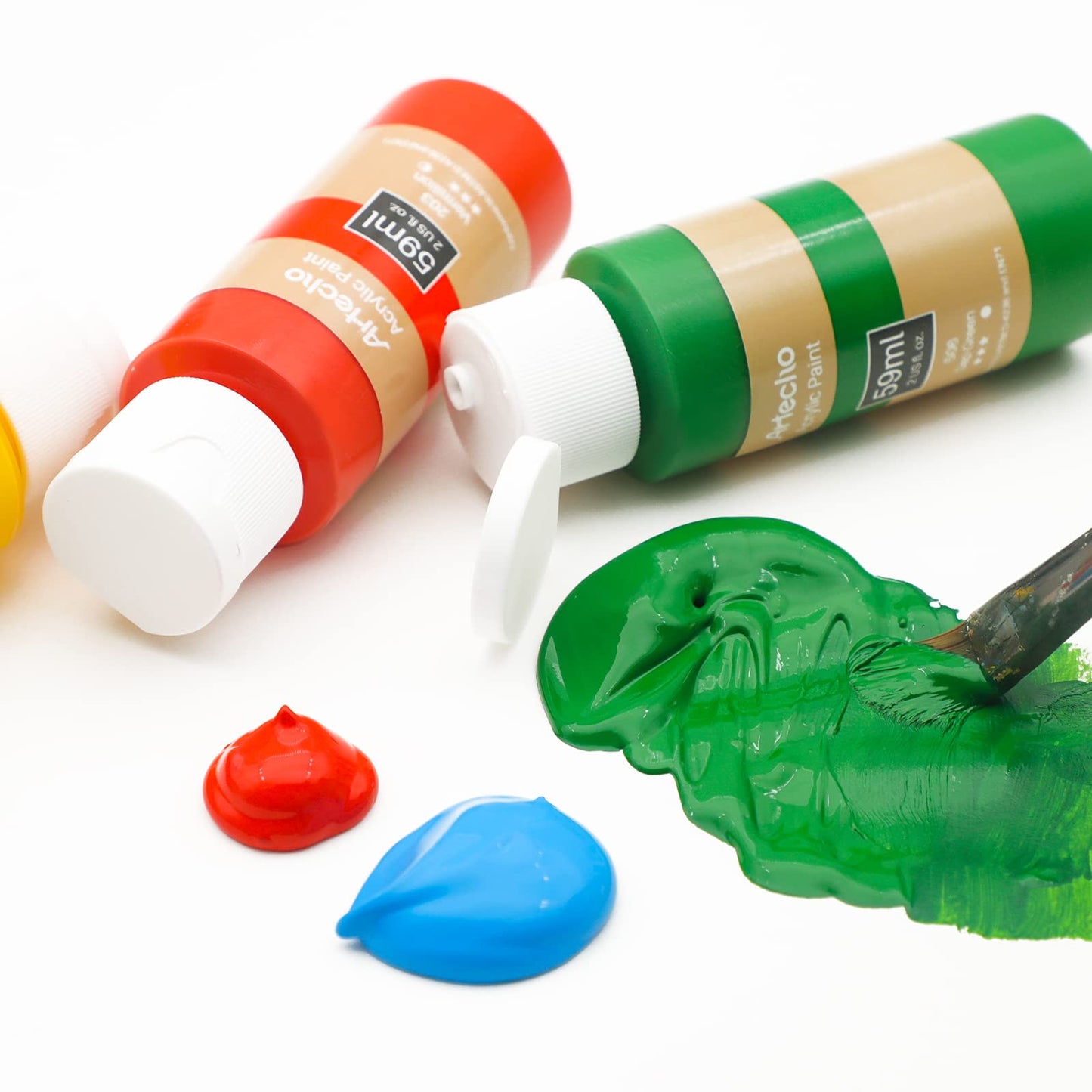 Acrylic Paint Set - 24 Colors, 2oz/59ml, Art Craft Paint for Canvas, Rocks, Wood, Fabric and Ceramic, Non-Toxic, Suitable for Artists, Students, Beginners and Adults