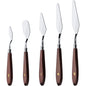 Cake Cream Spatula 5 Pieces/Set Stainless Steel Frosting Baking Pastry Tool Mixing Set Cake Icing Oil Painting Decorating Cream Toner Tool