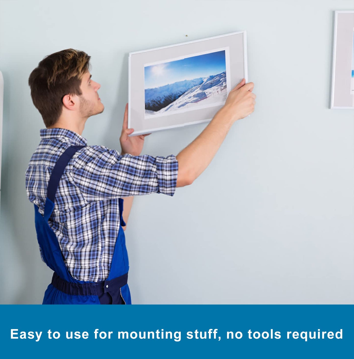 Double Sided Tape 0.39in X 9.85ft，Heavy Duty Removable Mounting Tape, Picture Hanging Adhesive Strips