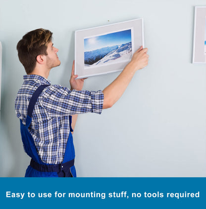 Double Sided Tape 0.39in X 9.85ft，Heavy Duty Removable Mounting Tape, Picture Hanging Adhesive Strips