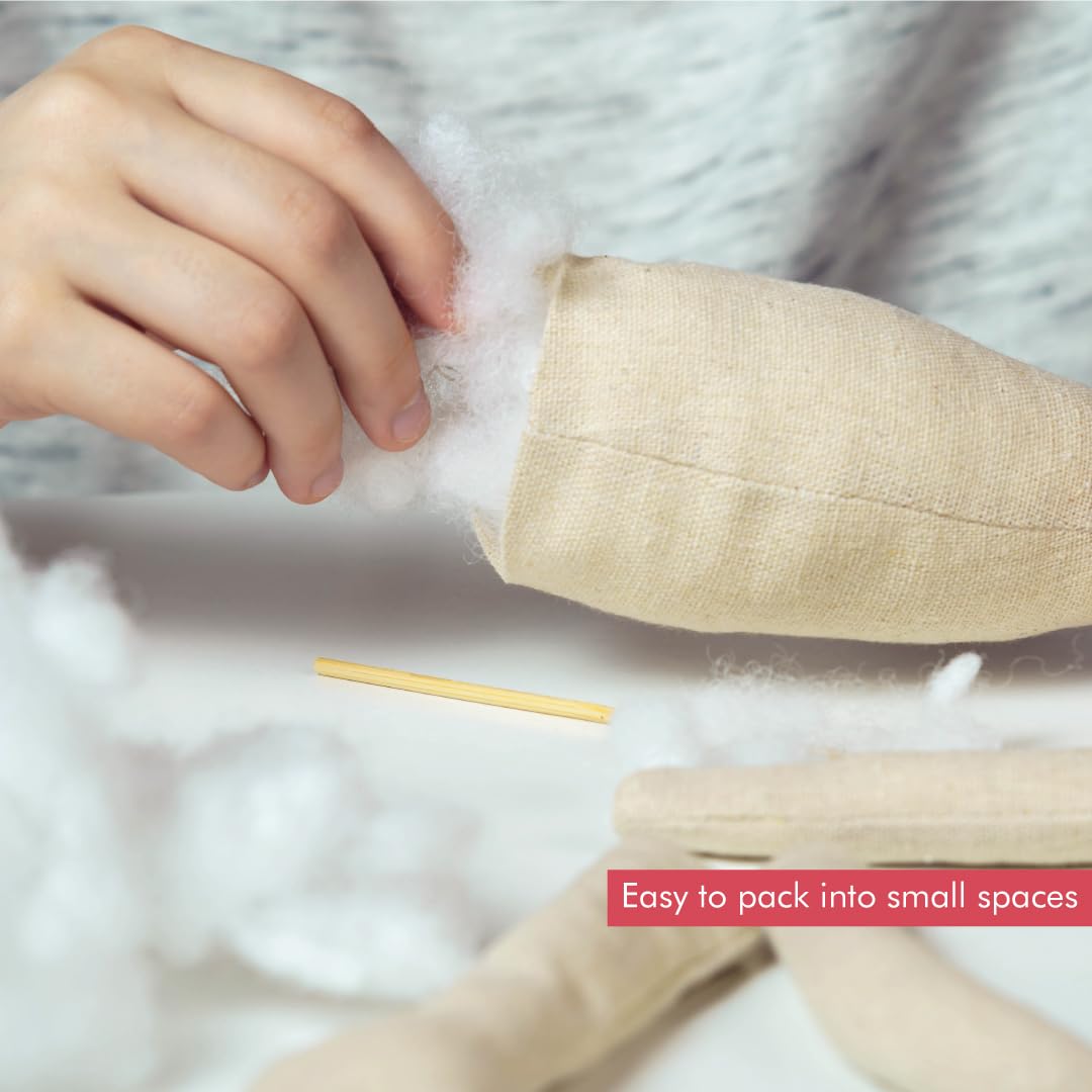 CCDF10 Poly-Fil Crafter's Choice Dry Packing Fiber Fill 10 Ounce Bag, Blue/Orange