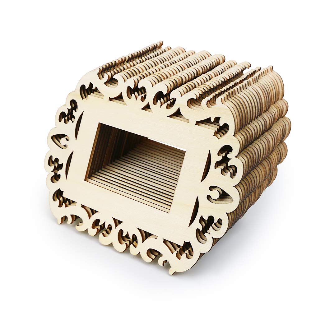 24 Pieces Unfinished Wood Picture Frames, 4.3 x 5.9 Inch Wooden Photo Frame with Jute Rope for Decoration, Crafts, DIY Painting Project, Display and Holds Pictures