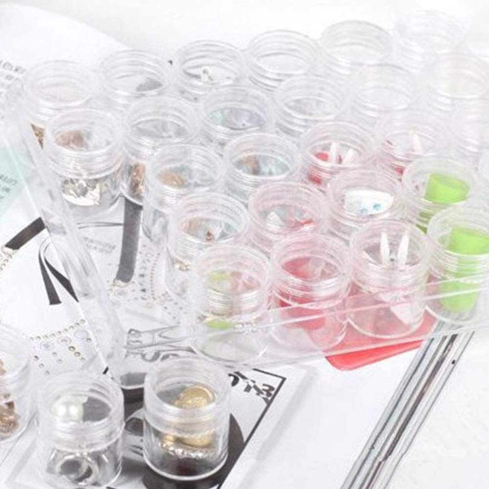 30 Grids Diamond Painting Storage Containers, Portable Bead Art Organizer Case with Lids for Crafts, Jewelry DIY