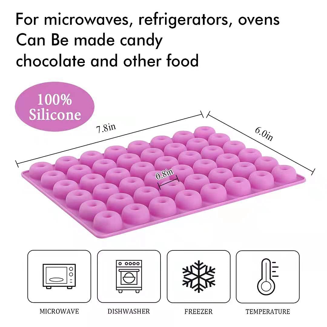 Donut Candy Mold,5 Pack Silicone Nonstick Ring Gummy Candy Molds for Chocolate Jelly Ice Cube Candy Pralines Caramels Ganache Snacks， Baking Candy Cake Decoration