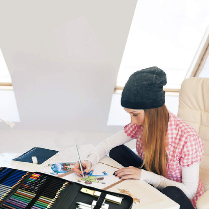 72PCS Drawing Supplies Sketching Set,Art Kit include Drawing & Colored Pencils for Adults Artists Kids.Pro Art Sketch Supplies with Sketchpad,Watercolor & Metallic Pencils