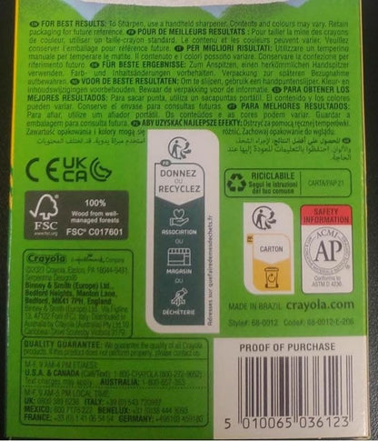 Colouring Pencils - Assorted Colours (Pack of 12) | A Must-Have for All Kids Arts & Crafts Sets | Ideal for Kids Aged 3+