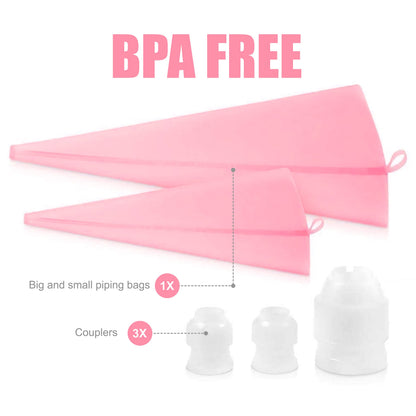 Cake Decorating Kit,Piping Bags and Tips Set,Cake Decorating Supplies,Frosting Piping Kit,Cake Baking Supplies for Beginners (255PCS)