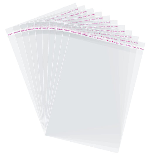 Self Sealing Cellophane Bags,6x9 Inches 200 Pcs Clear Cookie Bags Resealable Cellophane Bag for Packaging Cookies,Favors,Products,Candy
