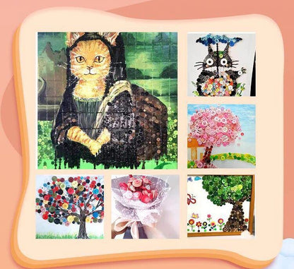 500-750Pcs Mixed Style Resin Buttons, Multiple Shapes, Mixed Colors Hand Sewing Craft, DIY Crafts, Kids Handmade Button Painting, DIY Handmade Decoration